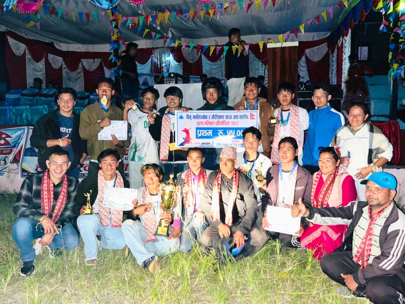 रास्वपा विगुद्वारा आयोजित पुरुष भलिबलको उपाधि विगु–७ विगुको हातमा 